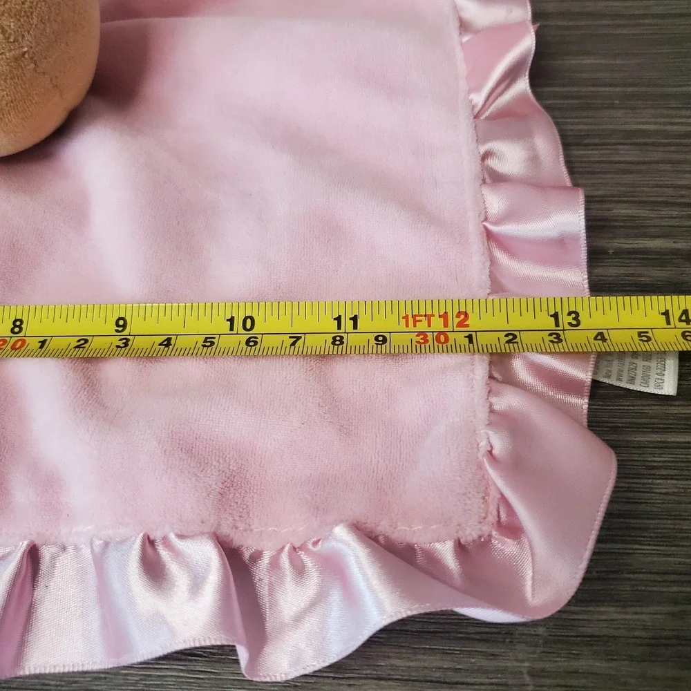 Baby Starters Lovey Bear Thank Heaven for Little Girls Blanket Satin Pink Rattle